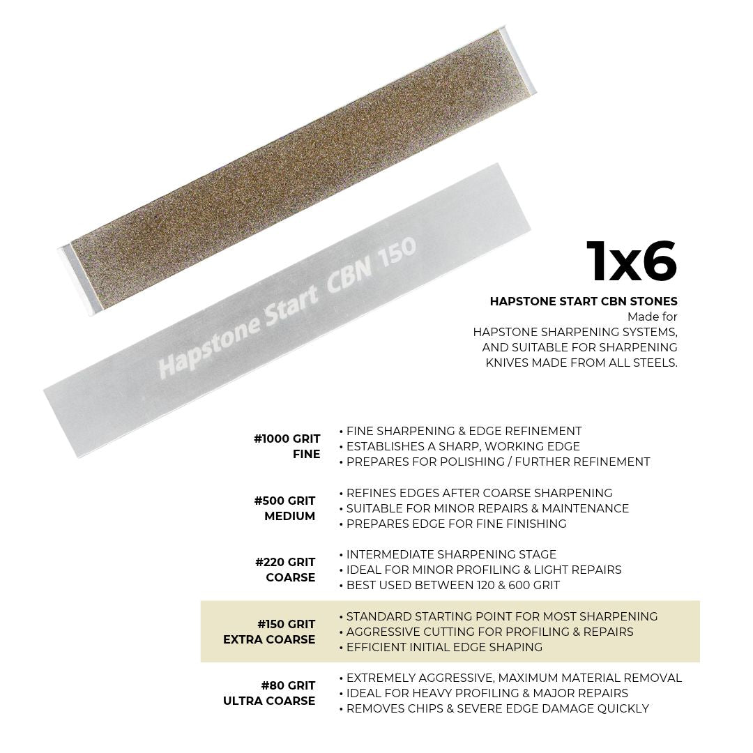 Hapstone 1x6" Start CBN Stone 150