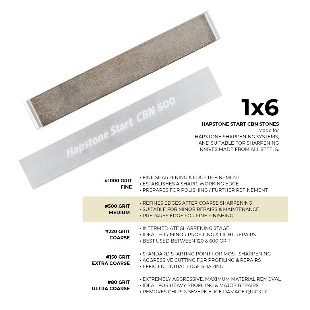 Hapstone 1x6" Start CBN Stone 500