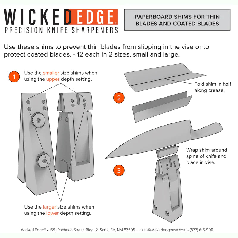 Wicked Edge Sharpener Vice Shims