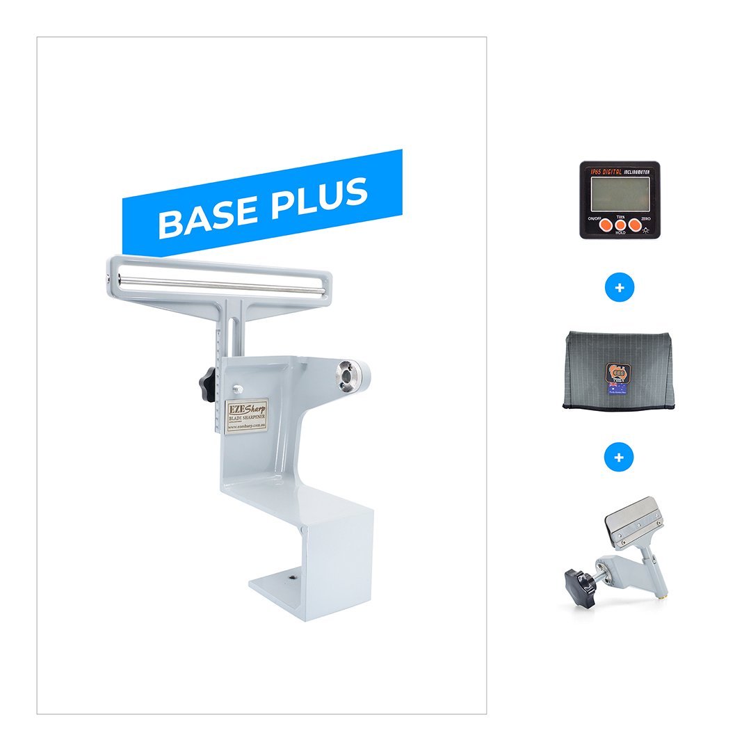 EZESharp Blade Sharpener with 100mm Flip-Over allows you to mount kitchen knives with ease