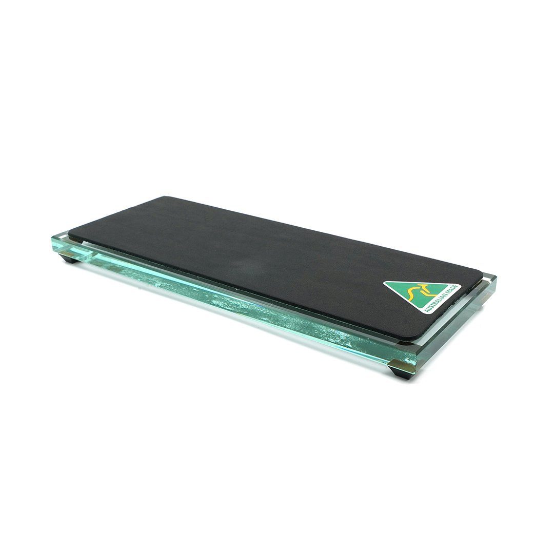 Premium Glass Single Sided Strop - Black Cow Leather - Made in Australia
