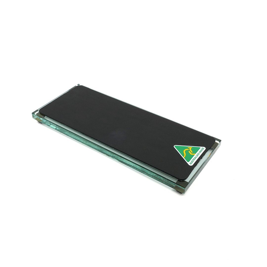 Premium Glass Single Sided Strop - Black Cow Leather - Made in Australia