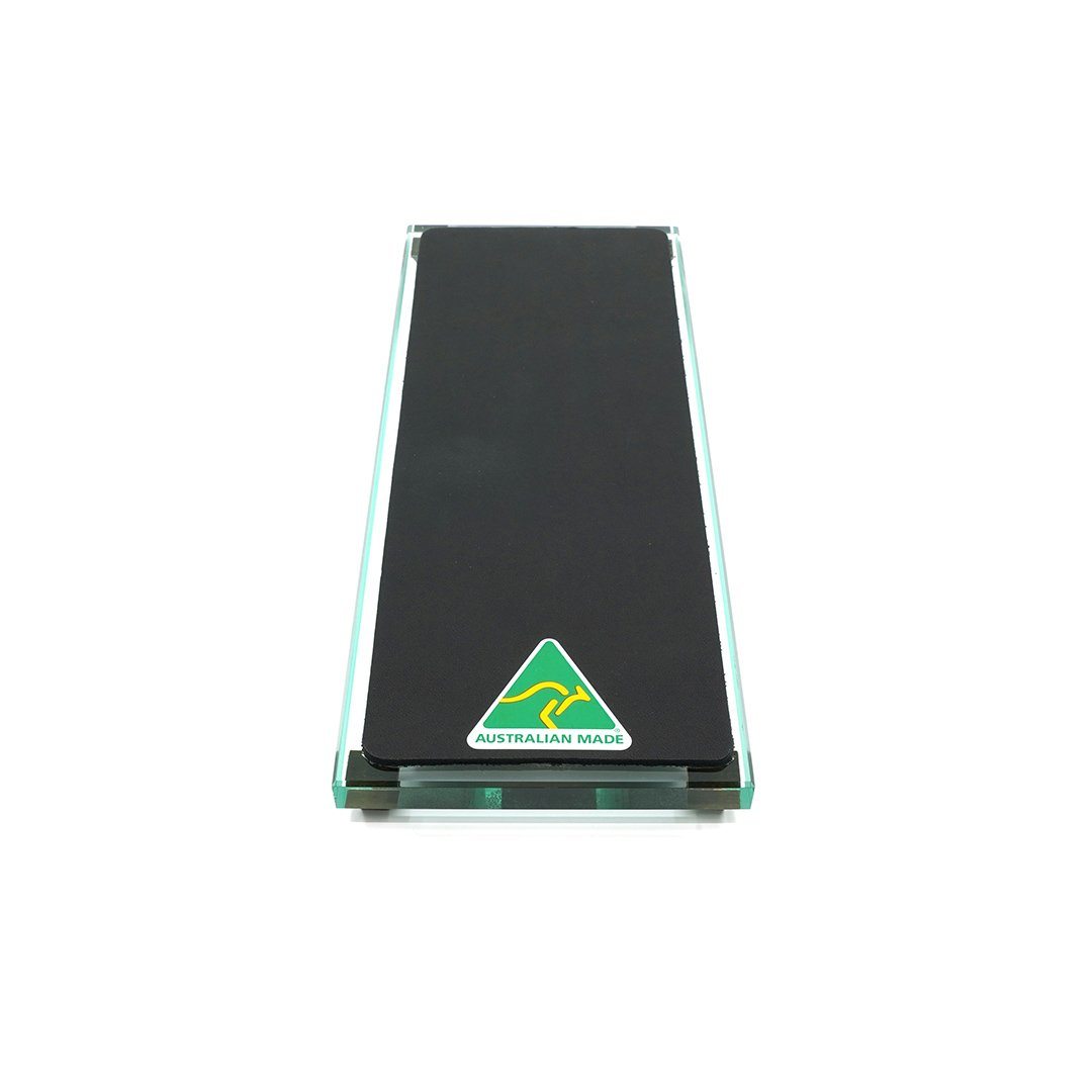 Premium Glass Single Sided Strop - Black Cow Leather - Made in Australia